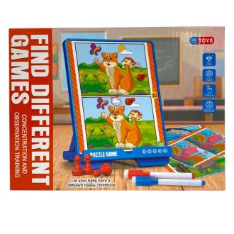   Találd meg a különbséget, memória társas, 50 db kétoldalas lap, 23x18 cm dob.