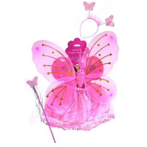 Tündérszárny és tüllszoknya szett, 3 színben, 40x40 cm.