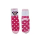   Csúszásgátlós gyerek bokazokni - Minnie egér - teliplüss- pöttyös - pink-fehér - 31-34