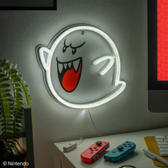   Super Mario - Boo falra szerelhető LED Neon hangulatvilágítás