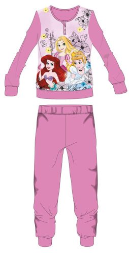Disney Hercegnők polár pizsama - téli vastag gyerek pizsama - rózsaszín - 104