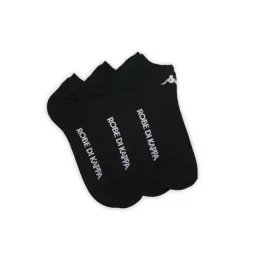   Kappa unisex mercerizált titokzokni - 3 pár/csomag - pamut titokzokni - fekete - 36-38