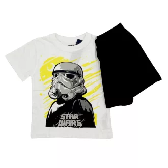   Star Wars gyerek rövidujjú pamut pizsama - Kék/Fehér - 110