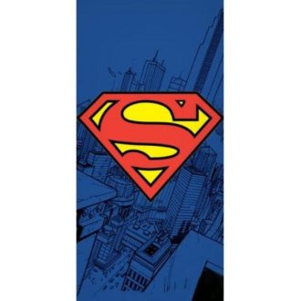   Superman gyerek strandtörölköző - 100% pamut - 70x140 cm - sötétkék