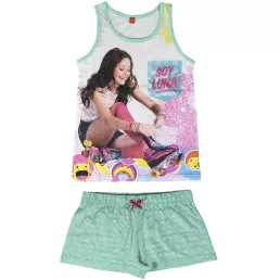 Soy Luna fehér-türkiz pizsama
