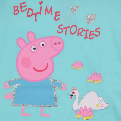 Peppa türkiz-szürke pizsama