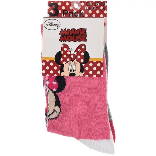 Minnie-szürke-csíkos zokni szett